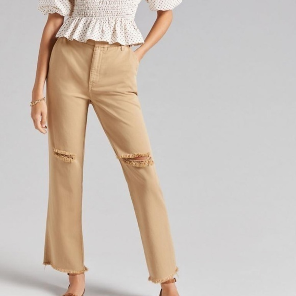 Serra‎ Retreat Open Knee Pants Olive